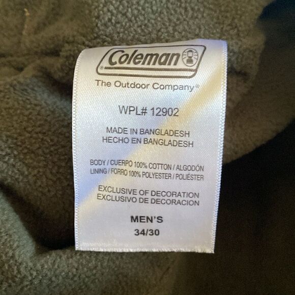 NWT Coleman tan fleece-lined work pants, 34W 30L - Picture 7 of 8